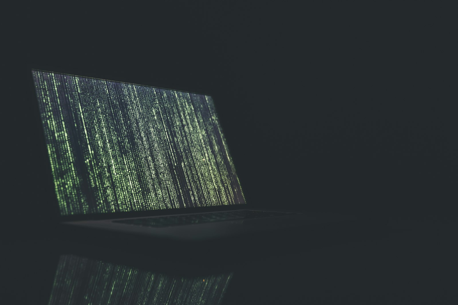 Computer screen with dense code representing session replay scripts and privacy risk