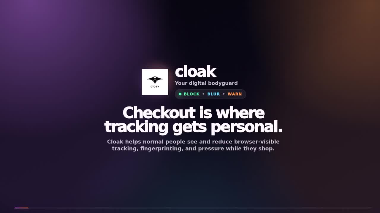 cloak product explainer video poster
